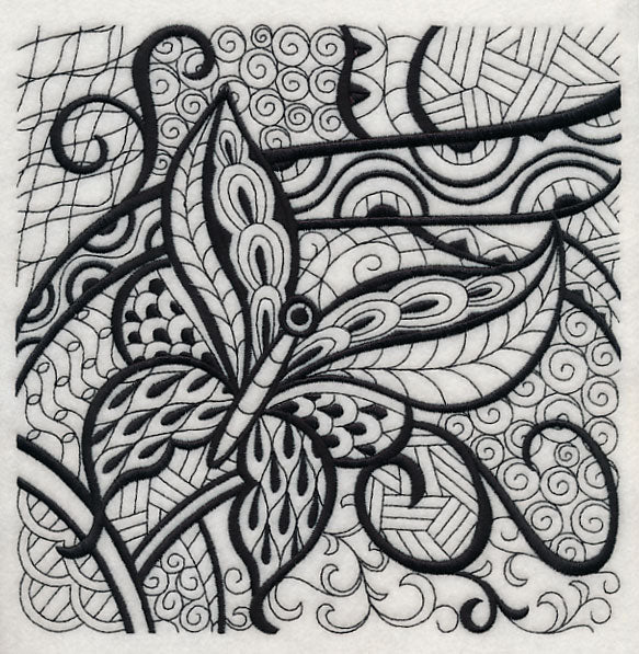 Butterfly Elegance (Blackwork)