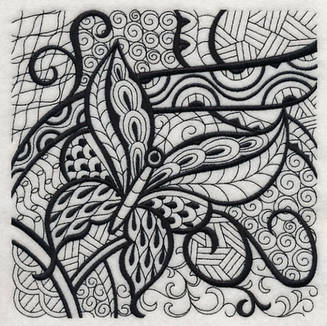 Butterfly Elegance (Blackwork)