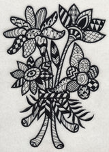 Flowers and Leaves (Blackwork)