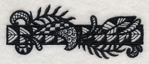 Flowers and Leaves Border (Blackwork)