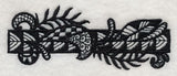 Flowers and Leaves Border (Blackwork)