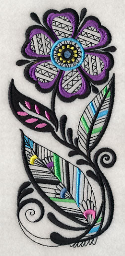 Floral Charm (Blackwork)