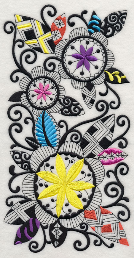 Blooming Flowers (Blackwork)