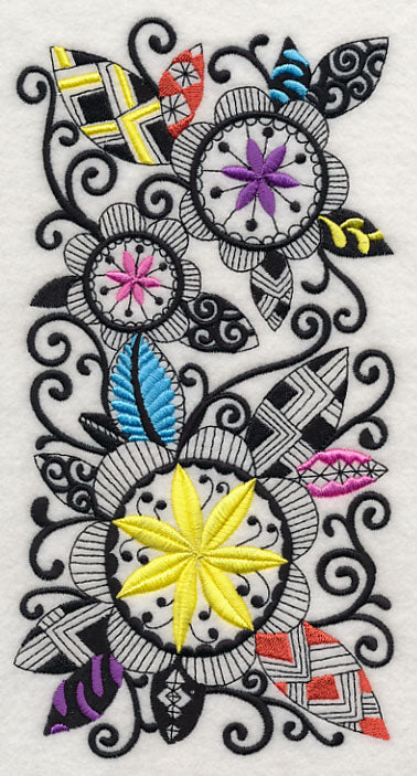 Blooming Flowers (Blackwork)