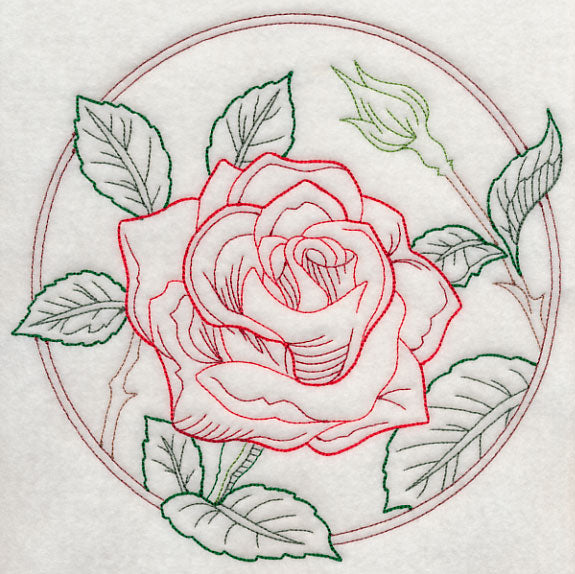 Elegant Flower Circle - Rose (Vintage)