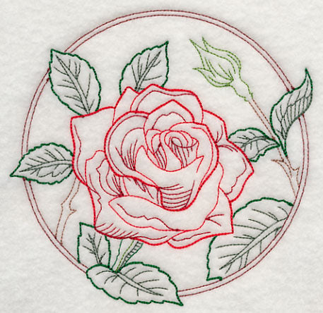 Elegant Flower Circle - Rose (Vintage)