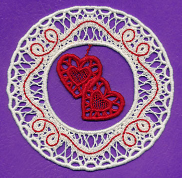 Two Hearts As One (Battenburg Lace)