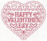 Happy Valentine's Day (Redwork)