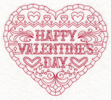 Happy Valentine's Day (Redwork)