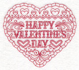 Happy Valentine's Day (Redwork)