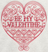 Be My Valentine (Redwork)