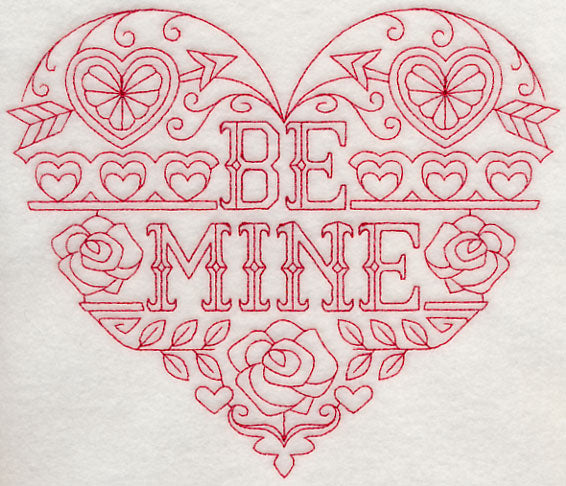 Be Mine (Redwork)