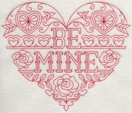 Be Mine (Redwork)