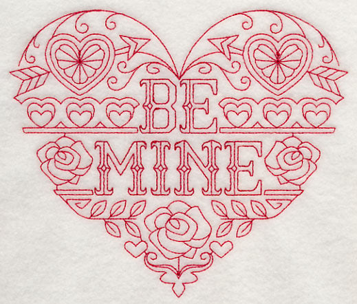 Be Mine (Redwork)