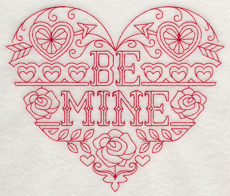 Be Mine (Redwork)