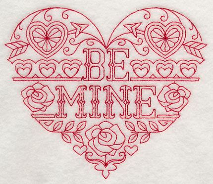Be Mine (Redwork)