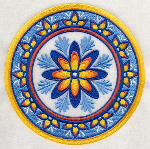 Majolica Flower Medallion