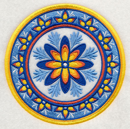 Majolica Flower Medallion