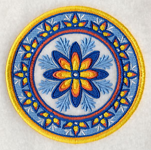 Majolica Flower Medallion