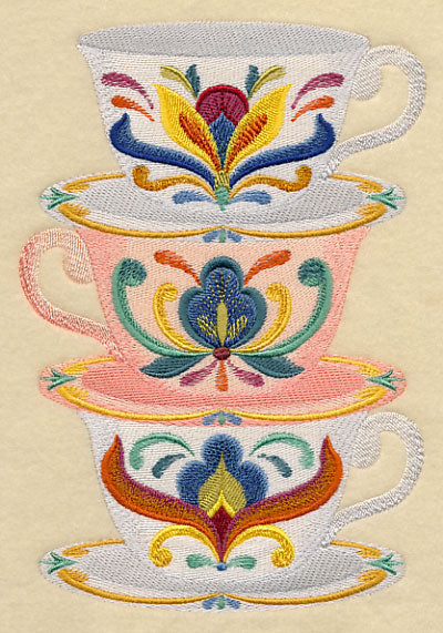 Majolica Tea Party - Teacups