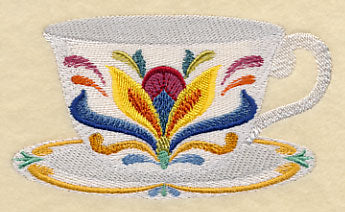 Majolica Tea Party - Teacup 1