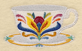 Majolica Tea Party - Teacup 1