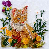 Kitten in Flowers