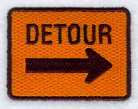 Detour Right Sign