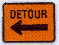 Detour Left Sign