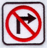 No Right Turn Sign