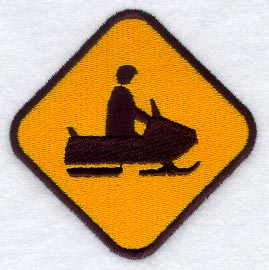 Snowmobile XING Sign