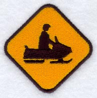 Snowmobile XING Sign