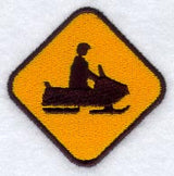 Snowmobile XING Sign