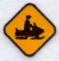 Snowmobile XING Sign