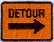 Detour Right Sign