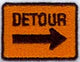 Detour Right Sign