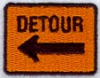 Detour Left Sign