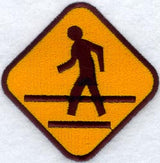 Pedestrian XING sign
