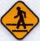 Pedestrian XING sign