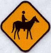 Horseback XING Sign