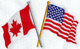 US & Canadian Flags