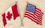 US & Canadian Flags