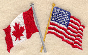 US & Canadian Flags