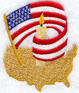 Flag W/Candle