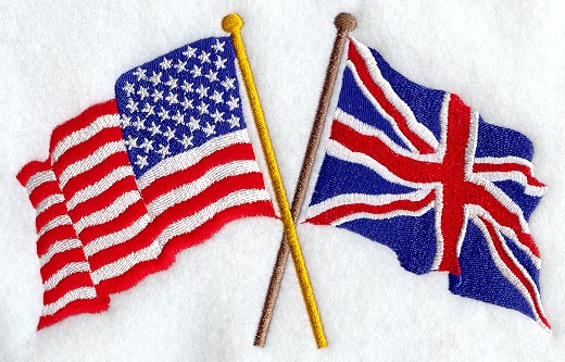 US & British paired flags