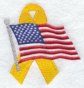Ribbon & US Flag