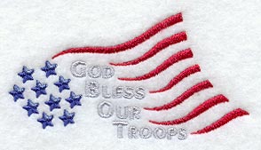 God Bless Our Troops Flag