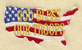 U.S. Outline w/God Bless Our Troops
