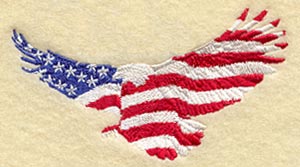 Flag & Eagle Silhouette - no text