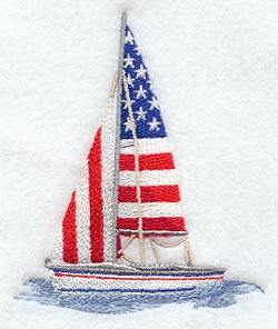 Patriotic Sailboat